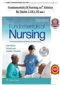 Fundamentals of Nursing 10th Edition &vert; Taylor &vert; CH 1- 44 &vert; Graded A&plus;