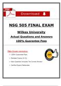 NSG 505 &ndash; Final Exam &lpar;Latest 2025 &sol; 2026&rpar; &ndash; Verified Questions & Detailed Answers