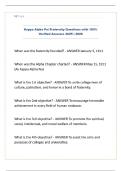 KAPPA ALPHA PSI Exam &vert;QUESTIONS & ANSWERS&vert; already graded A&plus; &lpar;COMPLETE BUNDLE&rpar; UPDATED 2025 &vert; 2026