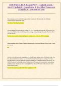 HIS YMCA BLS Exam PDF - &lpar;Latest 2026 &sol;  2027 Update&rpar; &vert; Questions & Verified Answers  &vert; Grade A &vert; 100 out of 100 