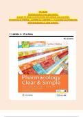 Pharmacology Clear and Simple&colon; A Guide to Drug Classifications and Dosage Calculations &lpar;4th Edition&rpar; &ndash; Cynthia J&period; Watkins &vert; Complete Test Bank with Questions and Answers &lpar;Chapters 1&ndash;21&rpar;