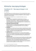 Samenvatting - Klinische Neuropsychologie