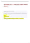 Air Methods Part 135 Actual Study Guide&vert;&vert; Updated 2025&sol;2026