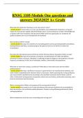 RNSG 1105 – Nursing Skills (Module One) Questions with Complete Solutions Latest 2024/2025 Edition | Verified | A+ Graded