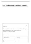 WGU D312 A&P 1 QUESTIONS & ANSWERS&period;
