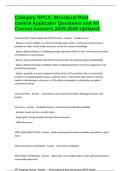 Category SPCA&colon; Structural Pest control Applicator Questions and All Correct Answers 2025-2026 Updated&period;