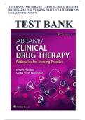 Test bank for abrams clinical drug therapy rationales for nursing practice 12th edition geralyn frandsen 20&period;pdf