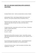 BISC 101 LAB EXAM QUESTIONS WITH COMPLETE SOLUTIONS&period;