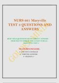NURS 661 Maryville EXAM TEST 3 QUESTIONS AND ANSWERS.