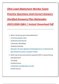 Compilation Bundle for Ohio Lead Abatement Worker Practice Exams Questions And Correct Answers &lpar;Verified Answers&rpar; Plus Rationales 2025&vert;2026 Q&A &vert; Instant Download Pdf