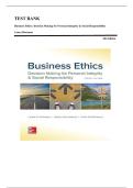 TEST BANK FOR Business Ethics: Decision Making for Personal Integrity & Social Responsibility 4th Edition by Laura Hartman , ISBN: 9781259417856 |All Chapters Included| Guide A+
