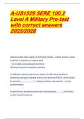 A-US1329 SERE 100&period;2 Level A Military Pre-test with correct answers 2025&sol;2026