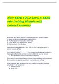 New SERE 100&period;2 Level A SERE edu training Module with correct Answers
