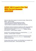 SERE 100&period;2 Level A Pre Test With Correct Answers 2025&sol;2026