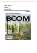 TEST BANK FOR BCOM 5 5th Edition by Carol M&period; Lehman &comma; ISBN&colon; 9781285094243 &vert;All Chapters Included&vert; Completely Verified&comma; Guide A&plus;