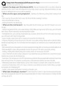 Deep Vein Thrombosis &lpar;DVT&rpar; Exam A&plus; Pass Exam Questions and Answers 100&percnt; Pass &vert;Verified & Updated &vert;Actual 2025&sol;2026 Exam Blue Print