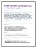 HESI RN LEADERSHIP &sol;MANAGEMENT EXIT EXAM   2025-2026 160 QUESTIONS AND CORRECT DETAILED   ANSWERS &vert;ALREADY GRADED A&plus;  