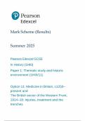 2025 Pearson Edexcel GCSE Combined Science History Mark Scheme Paper 1 &lpar;1HI0&sol;11&colon;  Thematic study and historic environment &lpar;1HIO&sol;11&rpar;