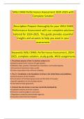 WGU D469 Performance Assessment 2024-2025 with Complete Solution