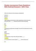 Omaha Journeyman Exam Questions With Outlined Answers &vert; 100&percnt; Pass