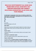 WGU D334 CRYPTOGRAPHY ALL EXAM 2025&vert;  BRAND NEW ACTUAL EXAM WITH 100&percnt;  VERIFIED QUESTIONS AND CORRECT  SOLUTIONS&vert; GUARANTEED VALUE PACK&vert; ACE  YOUR GRADES&period;