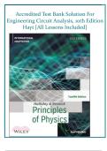 Test Bank for Engineering Circuit Analysis&comma; 10th Edition Hayt &lpar;All Chapters included&rpar; latest 2025&vert;&vert;ace your exam 