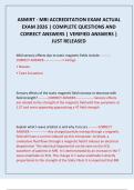 ASMIRT - MRI ACCREDITATION EXAM ACTUAL EXAM 2026 &vert; COMPLETE QUESTIONS AND CORRECT ANSWERS &vert; VERIFIED ANSWERS &vert; JUST RELEASED 
