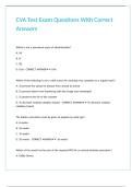 CVA Test Exam Questions With Correct Answers