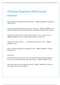 CVA Exam Questions With Correct Answers&period;