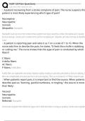 NUR 120 Pain Questions Exam Questions and Answers 100&percnt; Pass &vert;Verified & Updated &vert;Actual 2025&sol;2026 Exam Blue Print