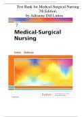 Test Bank for Medical-Surgical Nursing 7th Edition&comma;   by Adrianne Dill Linton &lpar;Latest edition with All Chapters Covered&rpar; &lpar;complete solution&rpar;