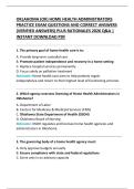 OKLAHOMA &lpar;OK&rpar; HOME HEALTH ADMINISTRATORS  PRACTICE EXAM QUESTIONS AND CORRECT ANSWERS  &lpar;VERIFIED ANSWERS&rpar; PLUS RATIONALES 2026 Q&A &vert;  INSTANT DOWNLOAD PDF