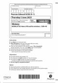 2025 Pearson Edexcel GCSE History Booklet B3 &lpar;1HI0&sol;B3&colon;  Henry VIll and his ministers&comma; 1509-40&rpar;