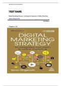 Test Bank for Digital Marketing Strategy&colon; An Integrated Approach to Online Marketing 4th Edition by Simon Kingsnorth &vert;9781398622067&vert; Guide A&plus;