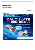 Test Bank for Calculate with Confidence 8th Edition by Deborah C&period; Morris &vert;9780323696951&vert; Guide A&plus;
