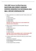 TAN-1000 Tanium Certified Operator  QUESTIONS AND CORRECT ANSWERS  &lpar;VERIFIED ANSWERS&rpar; PLUS RATIONALES 2026  Q&A &vert; INSTANT DOWNLOAD PDF