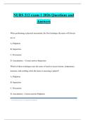 NURS 212 exam 1 2026 Questions and Answers