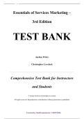 Test Bank &mdash; Essentials of Services Marketing&comma; 3rd Edition &mdash; Jochen Wirtz & Christopher H&period; Lovelock