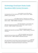 Victimology Final Exam Study Guide Questions With Correct Answers&period;