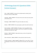 Victimology Exam -1 Questions With Correct Answers&period;