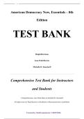 Test Bank &mdash; American Democracy Now&comma; Essentials&comma; 8th Edition &mdash; Brigid Harrison&comma; Jean Harris & Michelle Deardorff 