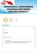 CS 6515 Exam 3 &vert; Actual Questions and Answers Latest Updated 2025&sol;2026 &lpar;Graded A&plus;&rpar;