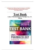 Test Bank for Lehne's Pharmacology for Nursing Care&comma; 11th Edition by Jacqueline Rosenjack Burchum & Laura D&period; Rosenthal &vert; 2025&sol;2026 Latest Update