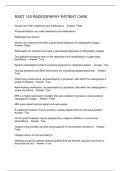 RADT 153 RADIOGRAPHY PATIENT CARE