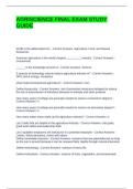 AGRISCIENCE FINAL EXAM STUDY GUIDE 2025-2026
