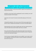 Chapter 12&colon; Life Insurance Questions with Accurate Answers
