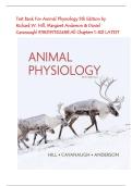 Test Bank For Animal Physiology 5th Edition by Richard W&period; Hill&comma; Margaret Anderson & Daniel Cavanaugh&vert; 9780197552438&vert; All Chapters 1-30&vert; LATEST