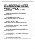 OBT 3 QUESTIONS AND ANSWERS WITH COMPLETE SOLUTIONS 100&percnt; CORRECT RATED A&plus;