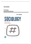 Test Bank for Macionis&sol;Gerber&comma; Sociology&comma; 10th Canadian Edition&comma; Verified Complete Chapters&vert;&vert; Newest Edition