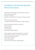 NU 160 Exam 1 Review Exam Questions With Correct Answers&period;